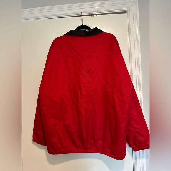 Vintage 90’s Harvard Square Smirnoff Mens Large Red Embroidered Logo Windbreaker - Picture 2 of 13